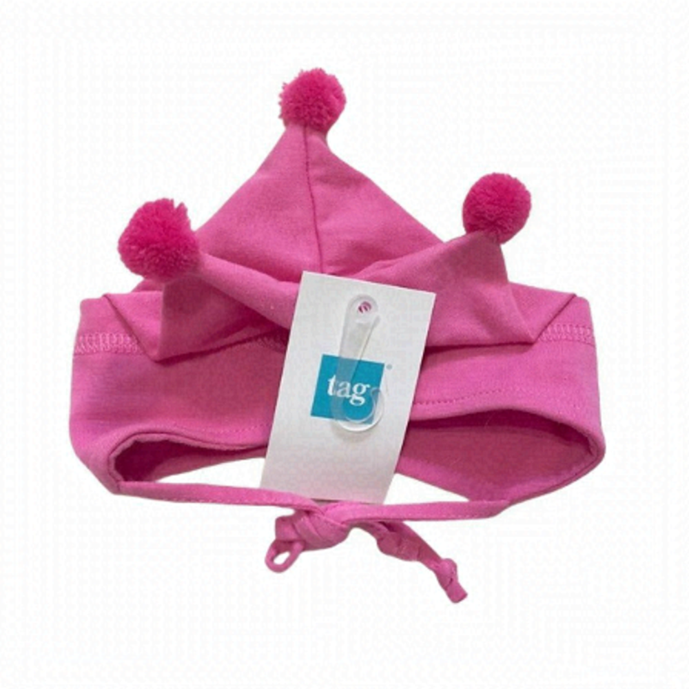 𝅺NEW Pink Jester Baby Cap with Ties